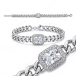CZ Halo Curb Bracelet — 4