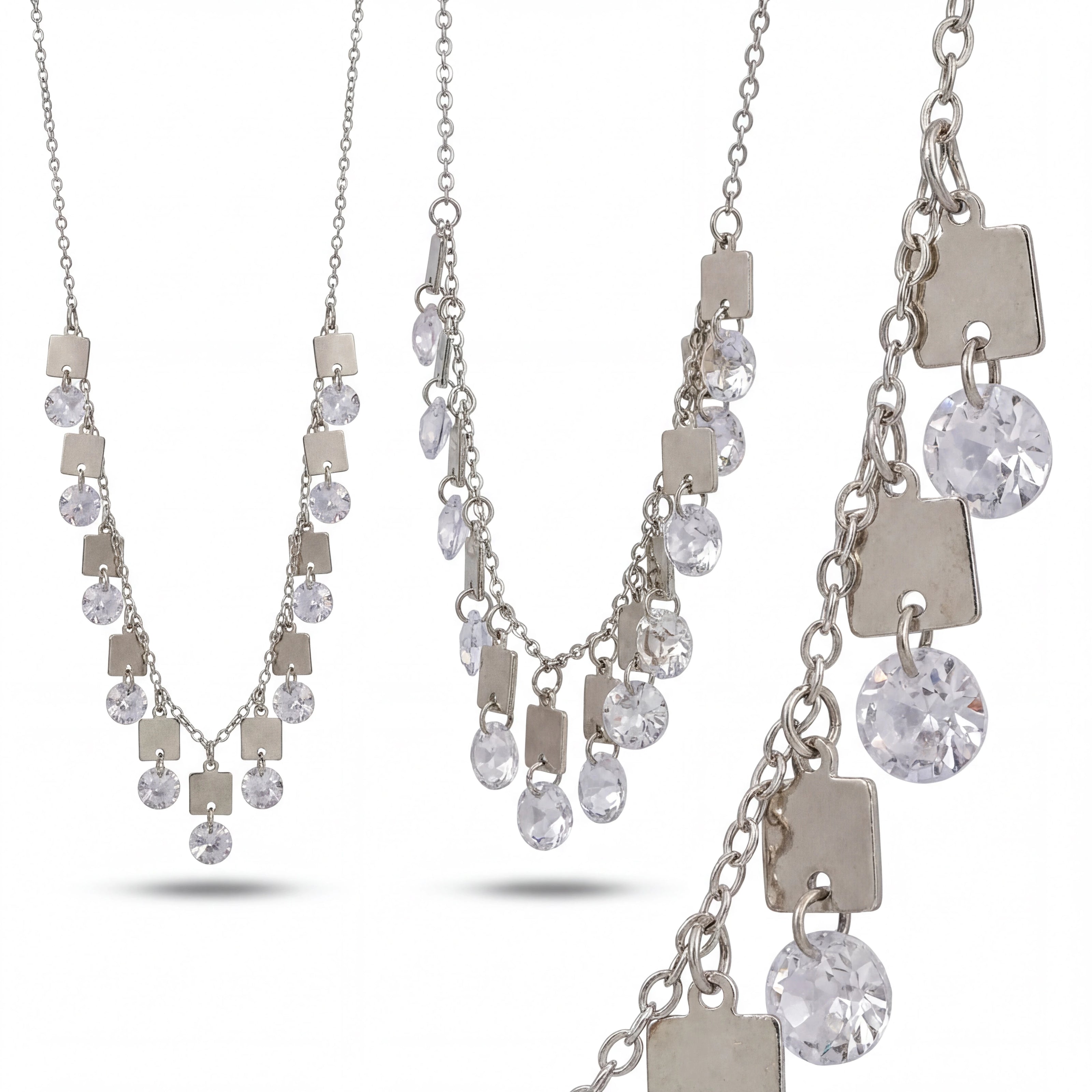 Shimmering CZ Fringe Necklace — 4