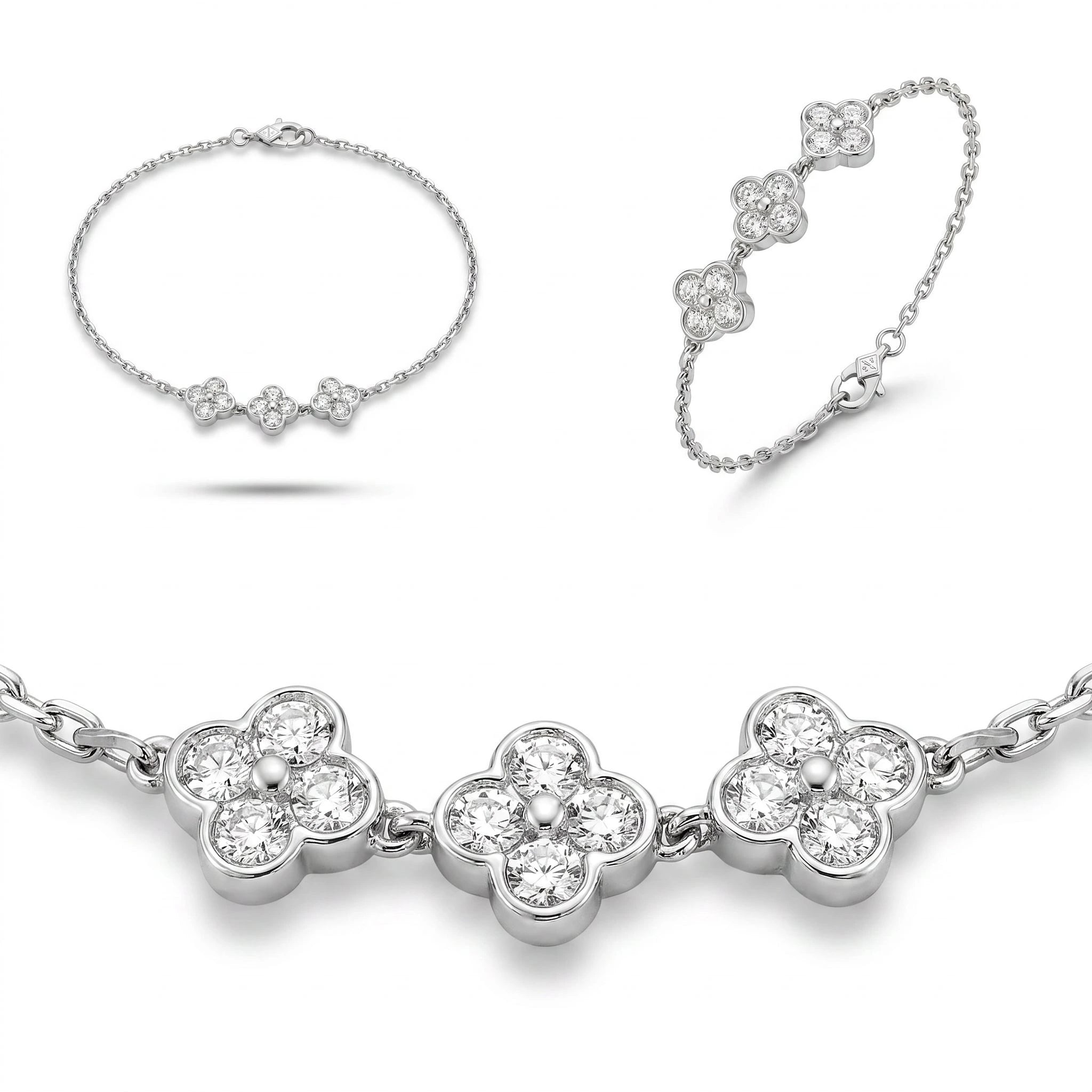 Sparkle Clover Anklet