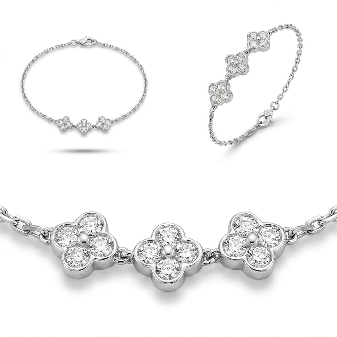 Sparkle Clover Anklet