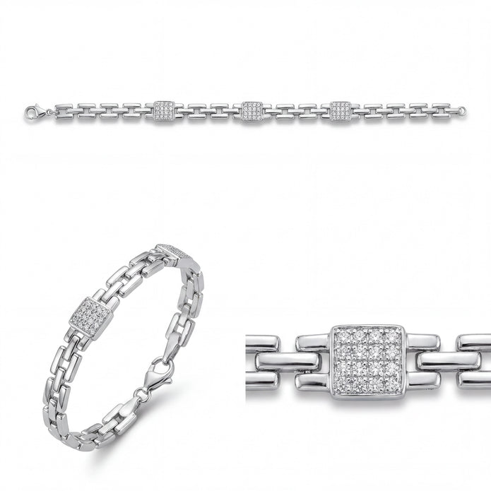 Pavé Squares Bracelet — 4
