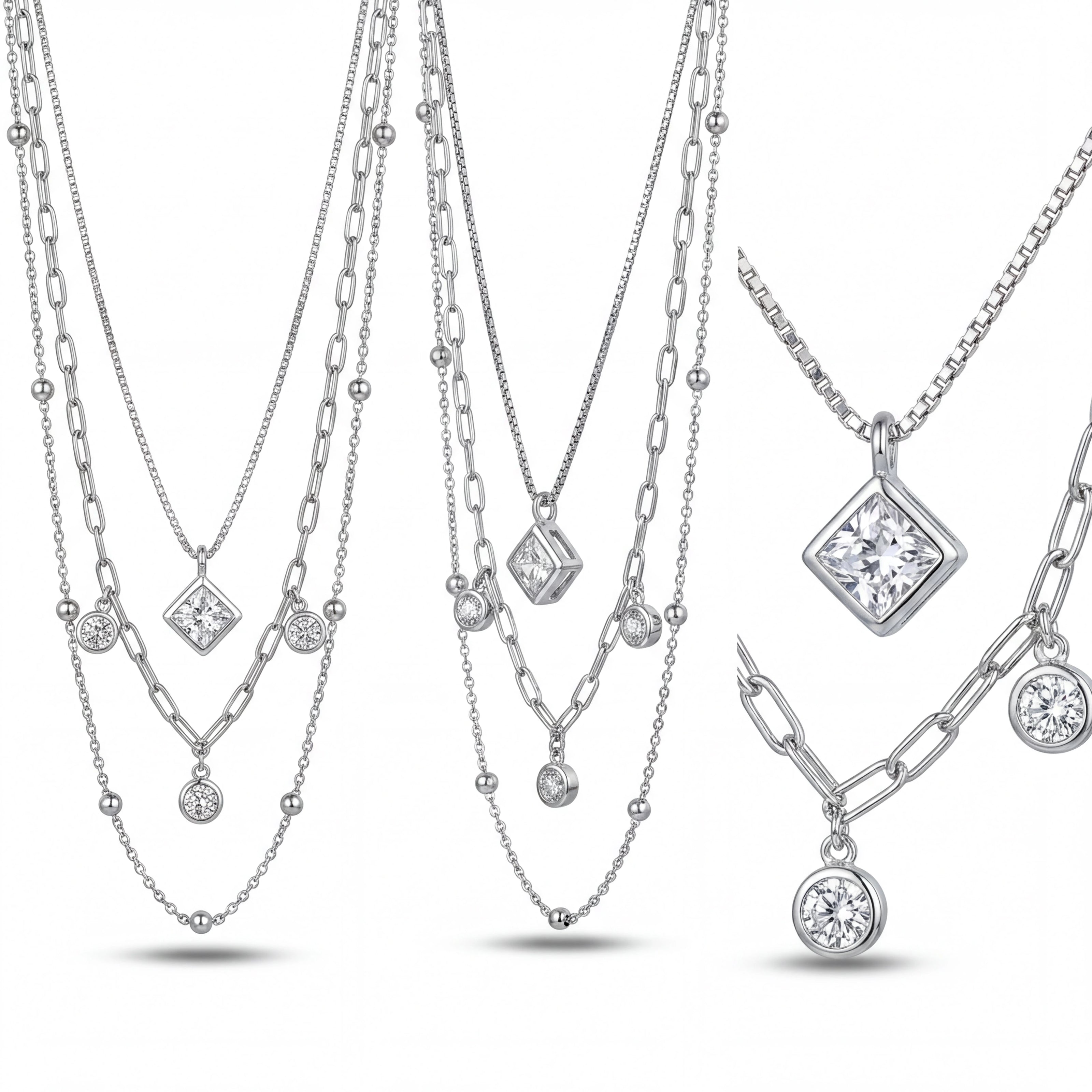 Sparkle Layered Necklace — 4