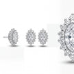Marquise Halo Studs — 4
