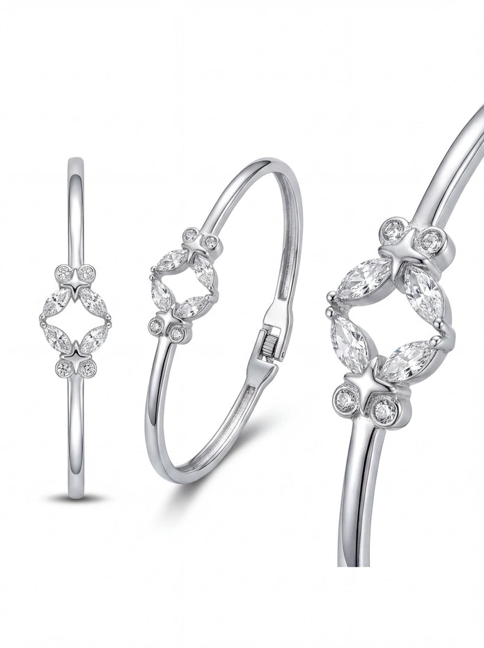 Marquise Floral Bangle — 4