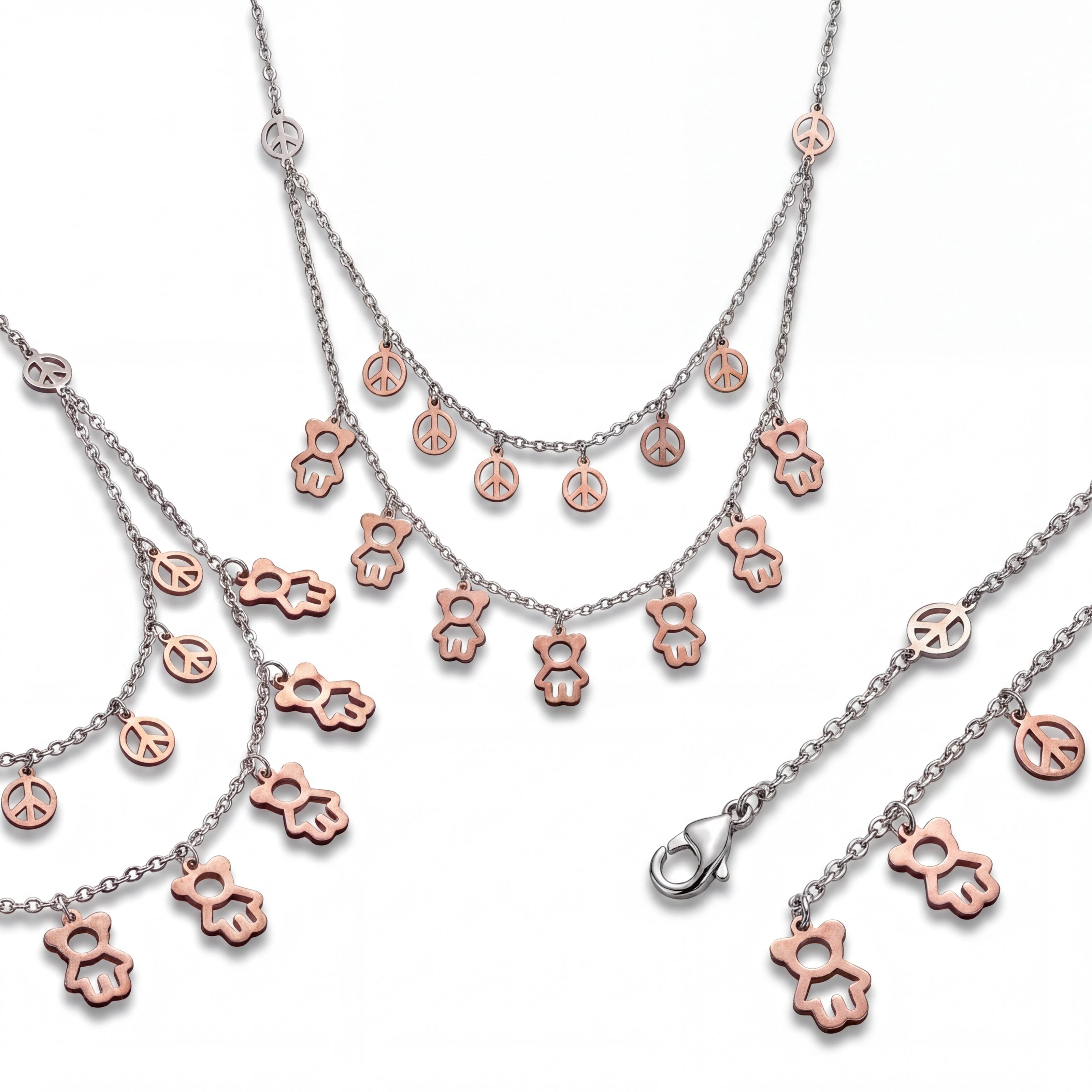 Peace Teddy Necklace — 4
