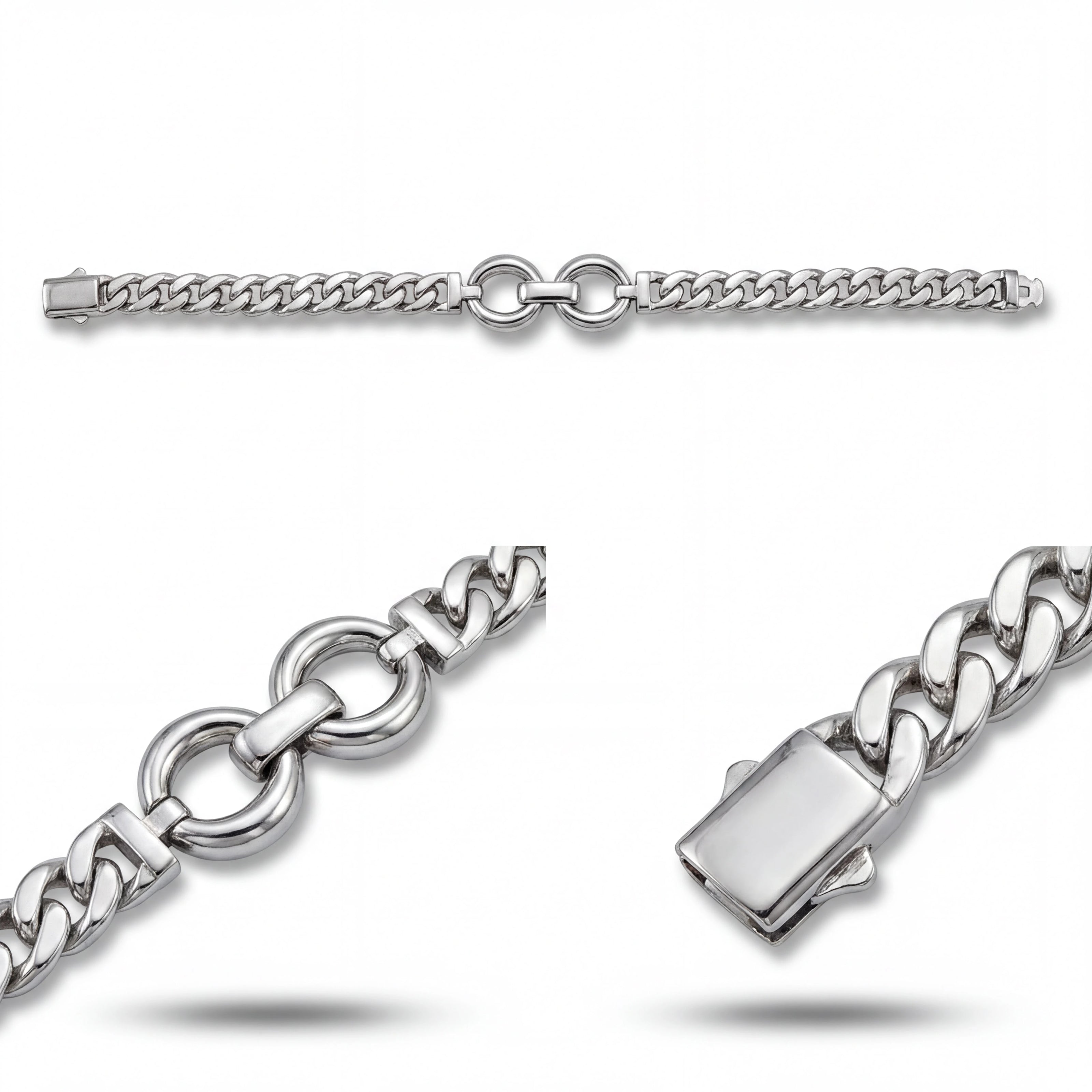 Curb Double Ring Bracelet — 4