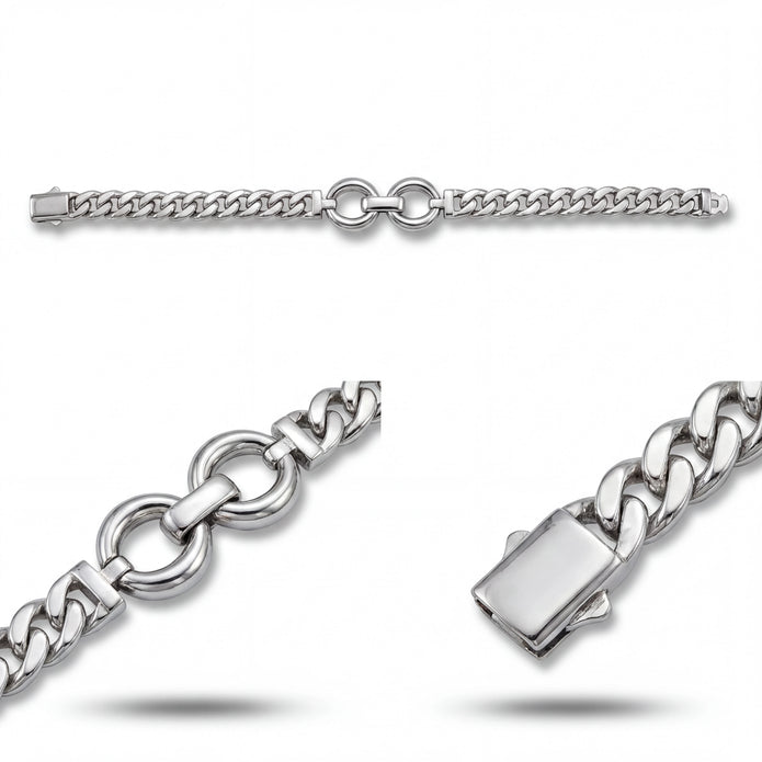 Curb Double Ring Bracelet — 4
