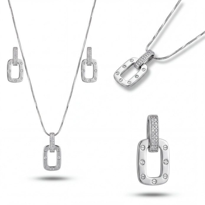 Rectangle Link CZ Set — 4
