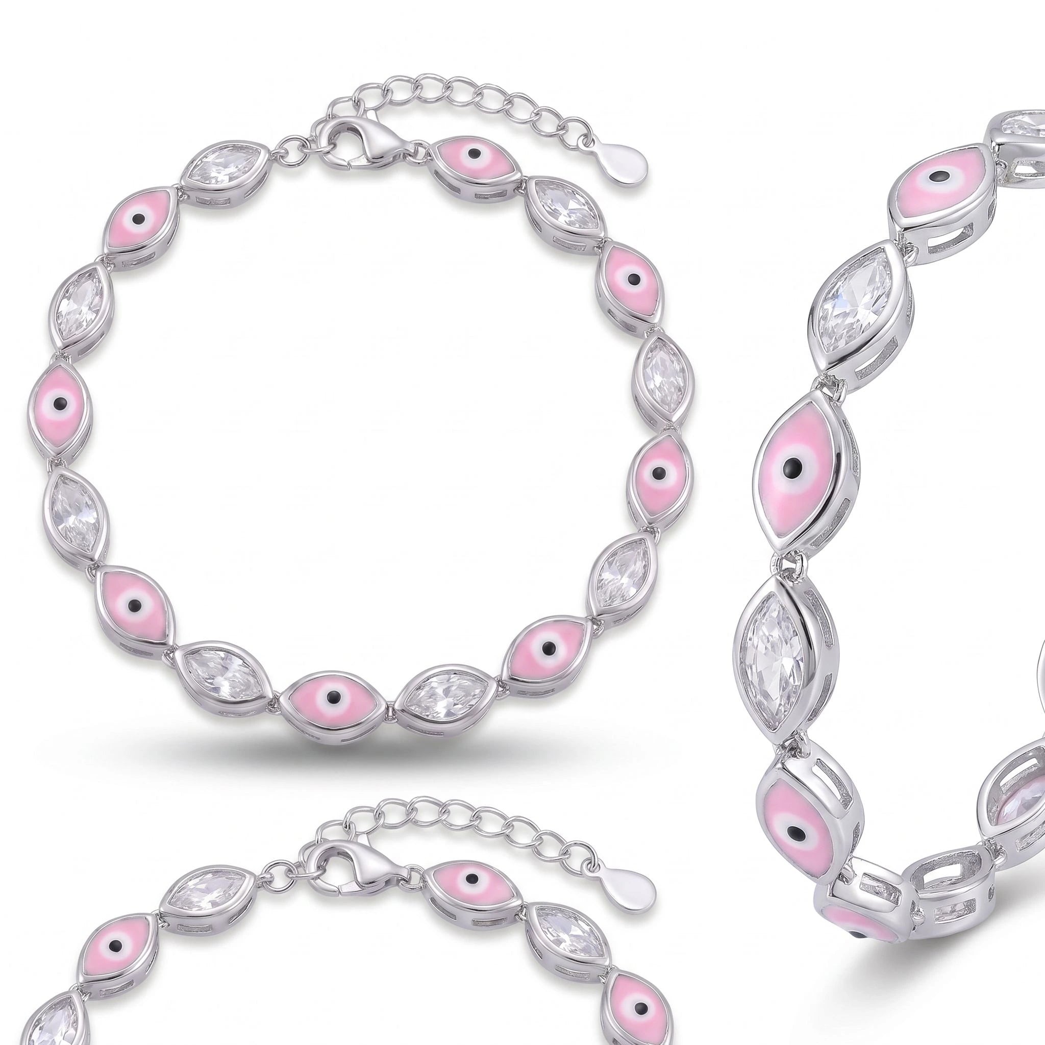 Pink Evil Eye Bracelet — 4