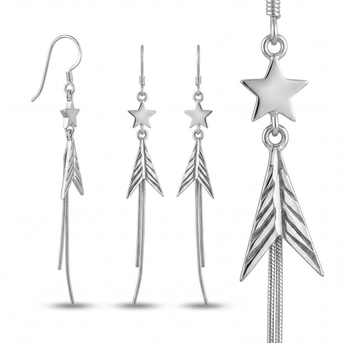 Star Arrow Drop Earrings — 4