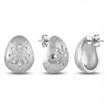 CZ Starburst Dome Earrings — 4