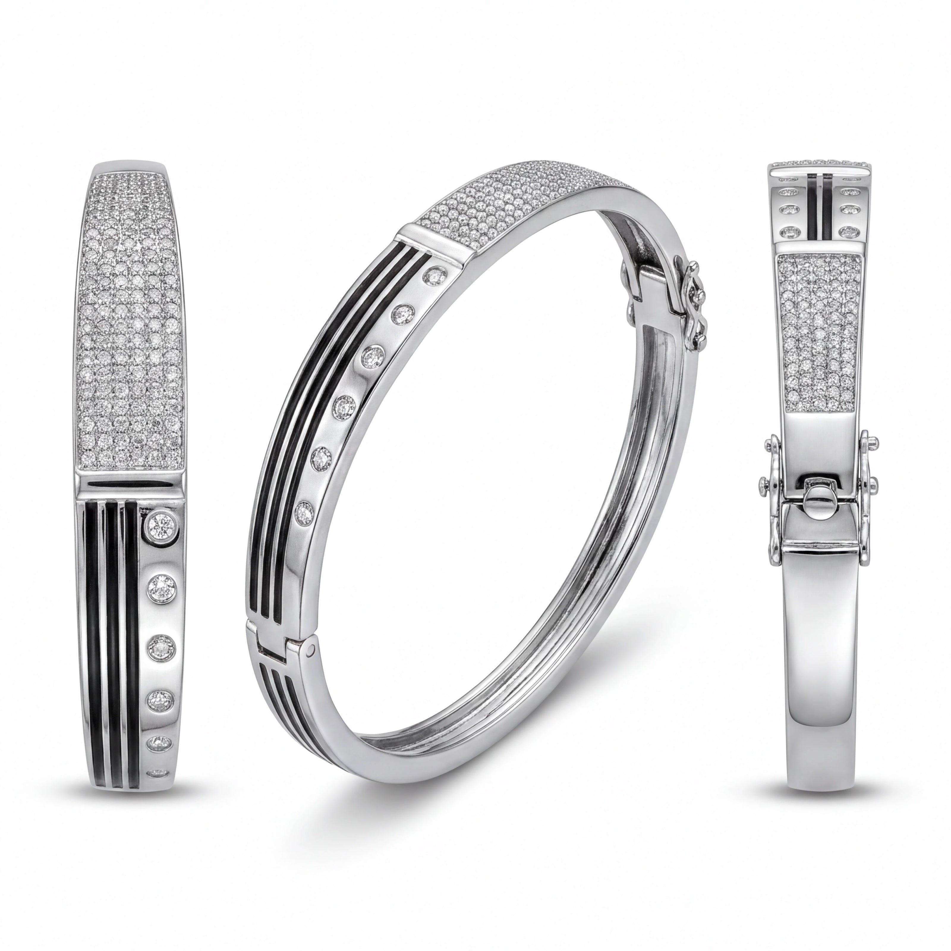 Modern Pave Bangle — 4