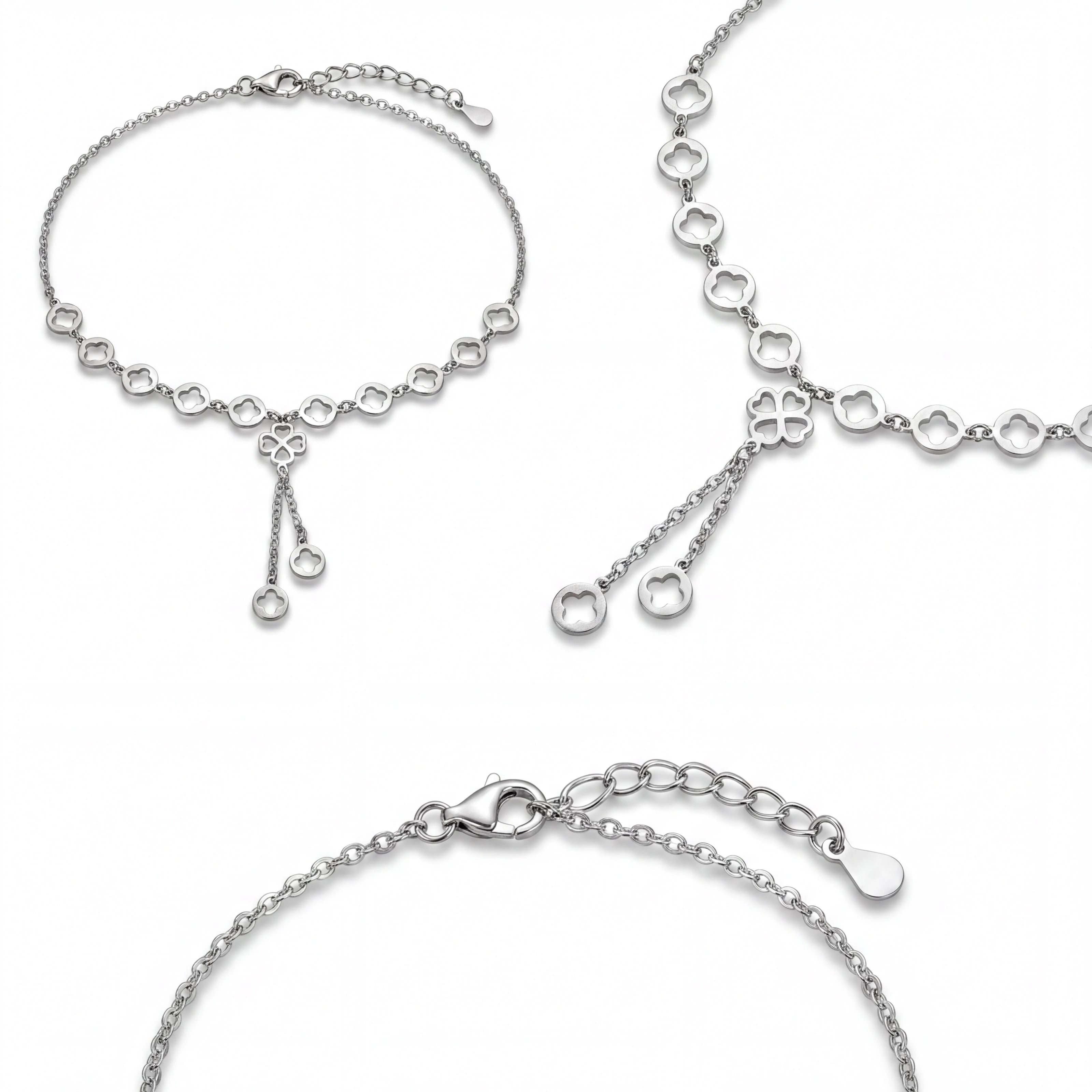 Clover Dangle Anklet — 4