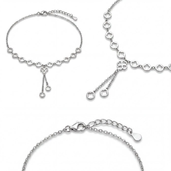 Clover Dangle Anklet — 4