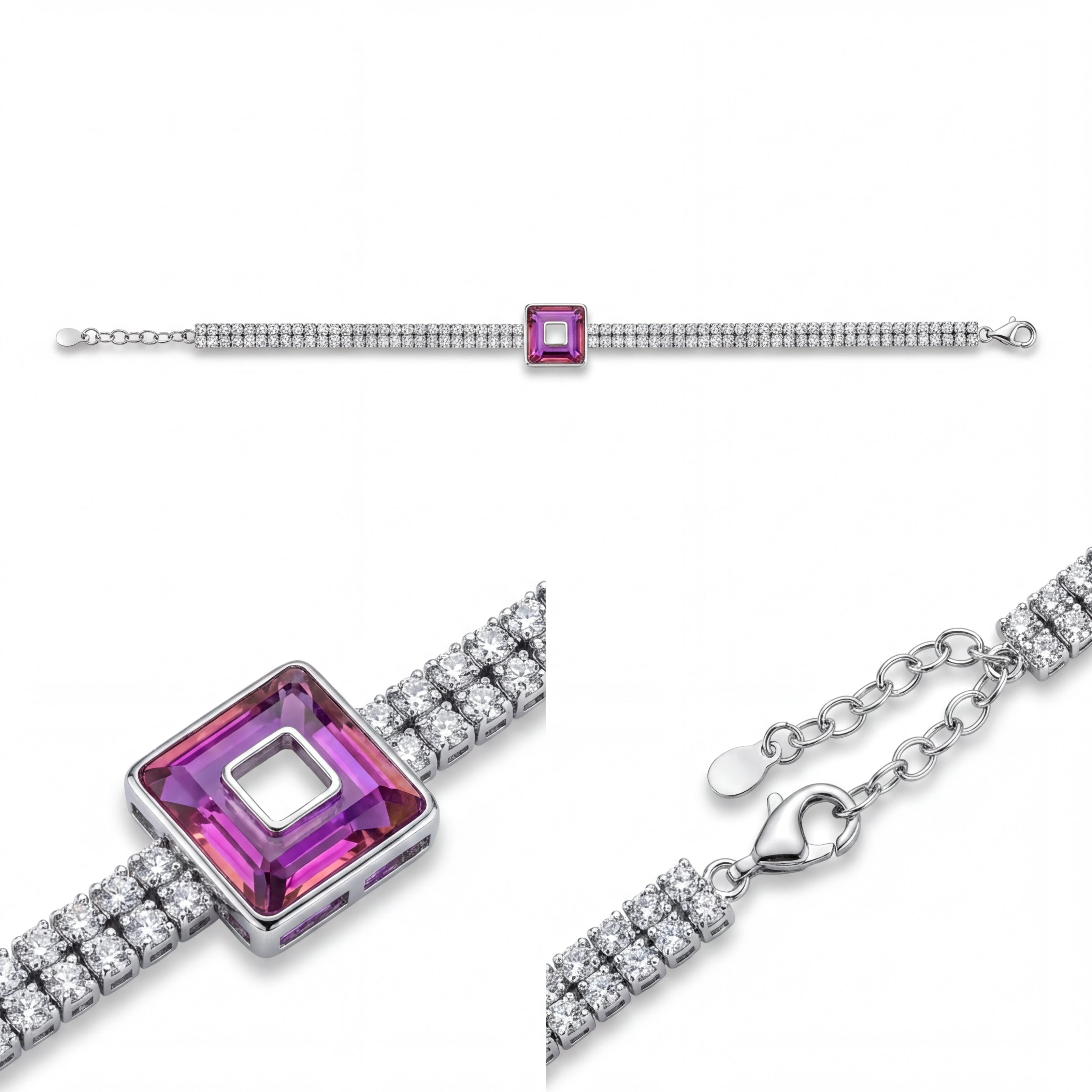 Pink Aura Tennis Bracelet — 4