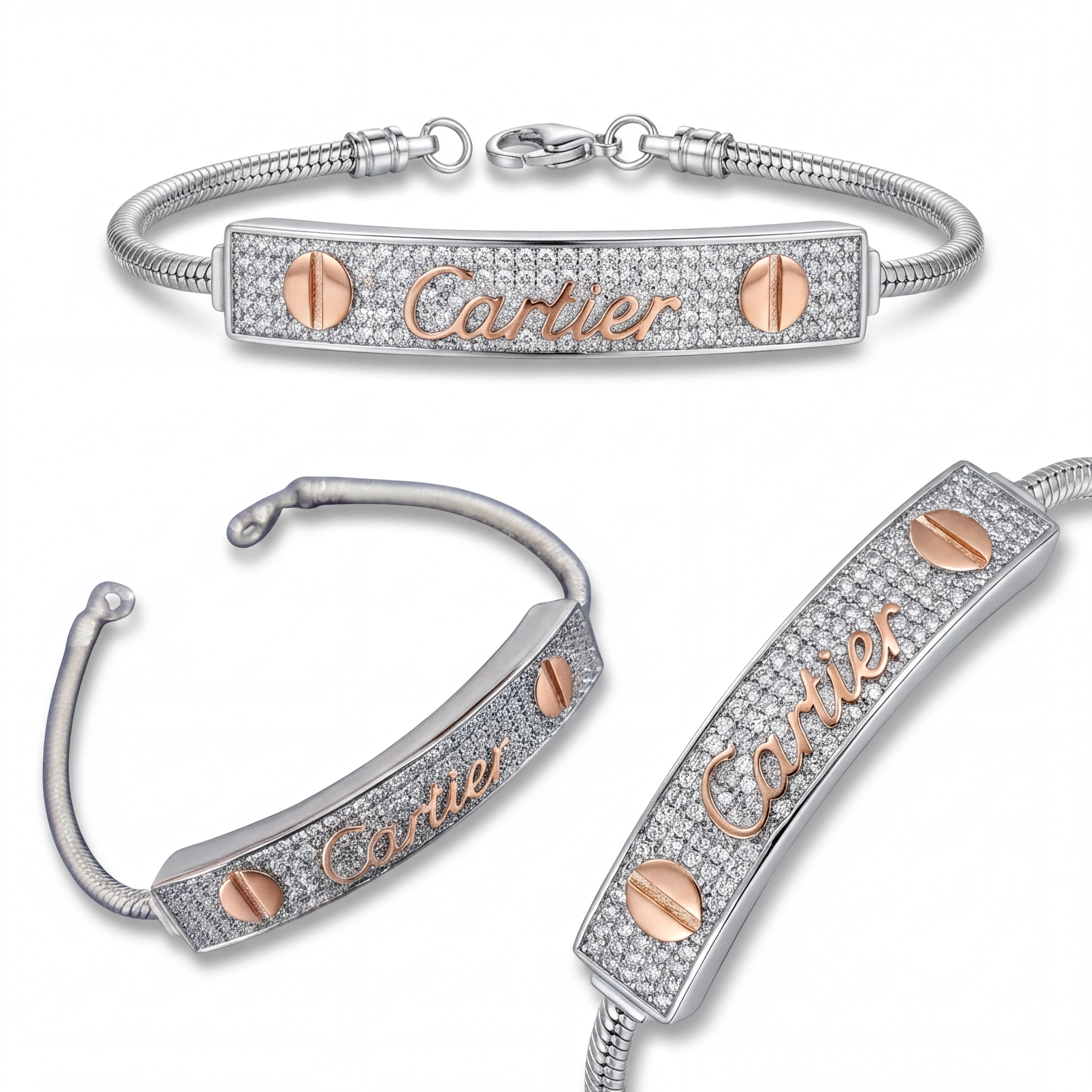 Contemporary CZ Bar Bracelet — 4