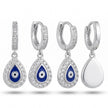 Evil Eye Teardrop Earrings