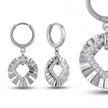 Ruffled CZ Drop Earrings — 4