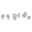 CZ Heart Studs — 4