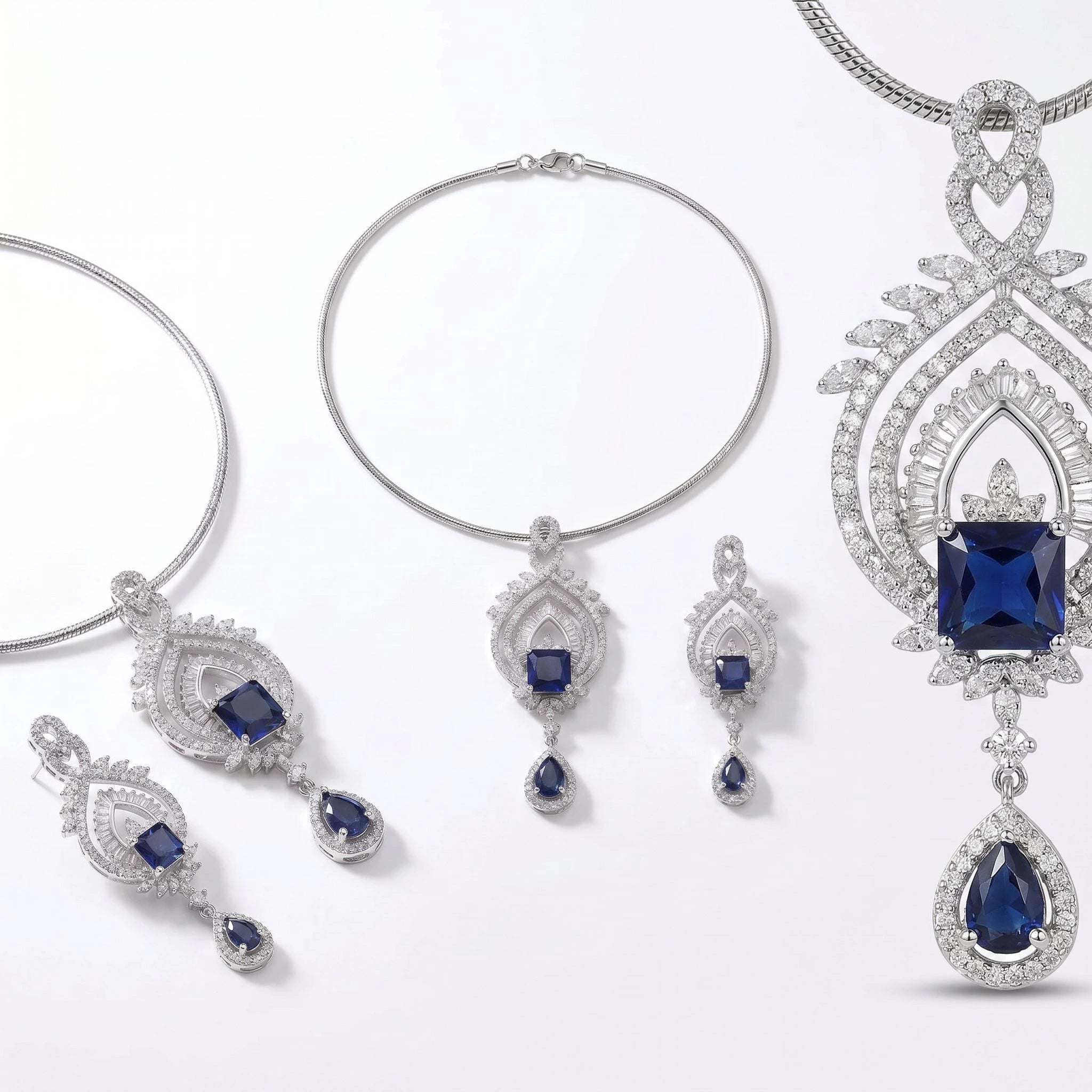 Blue Zirconia Set — 4