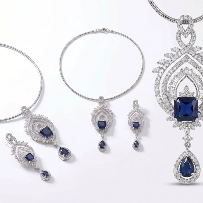 Blue Zirconia Set — 4