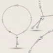 Hammered Disc Lariat — 4
