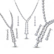 CZ Pear Cascade Set — 4
