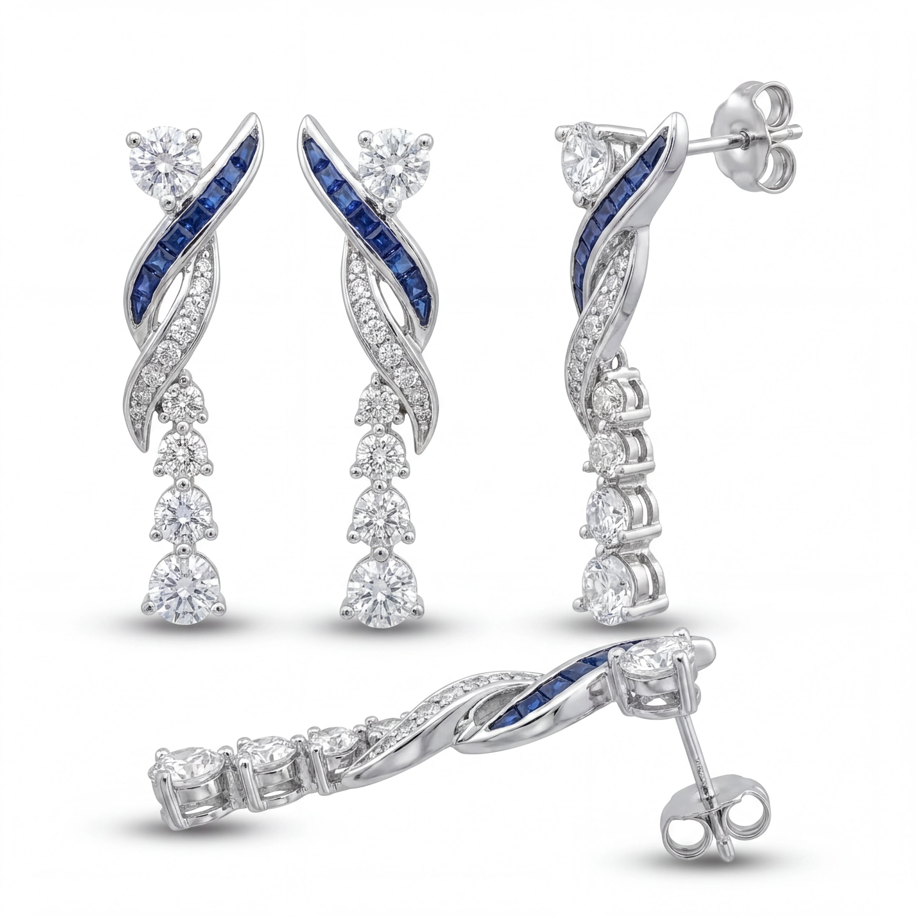 Sapphire Twist Drops — 4