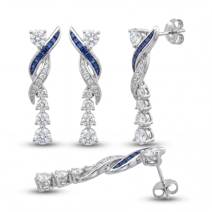 Sapphire Twist Drops — 4