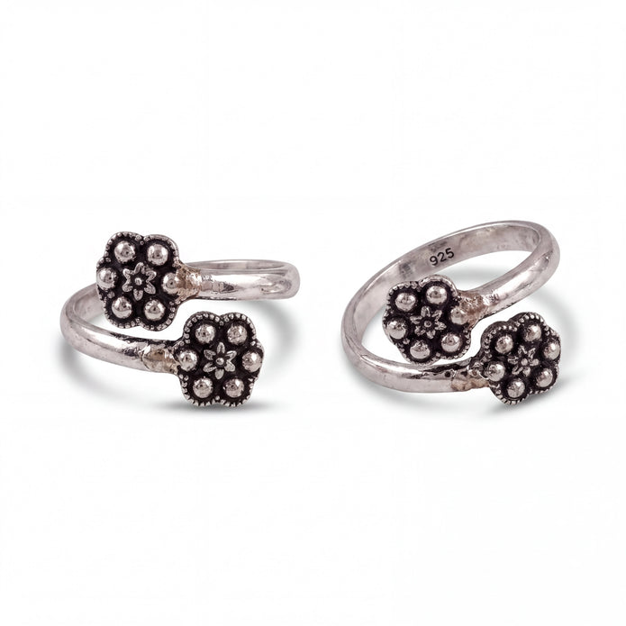 Floral Wrap Toe Rings — 4