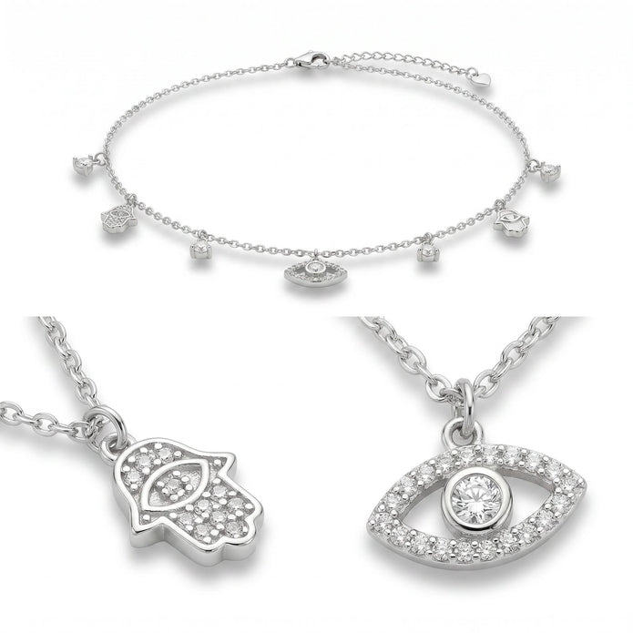 CZ Charm Necklace — 4