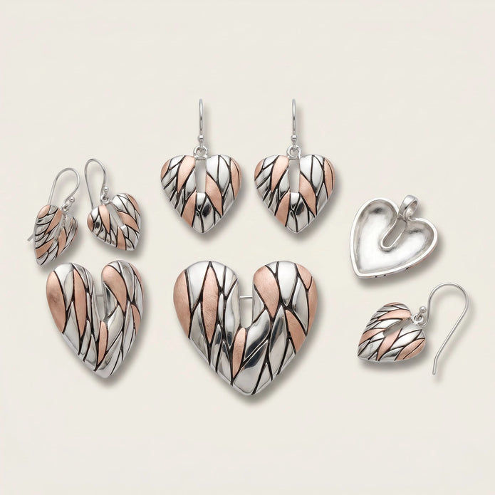 Two-Tone Heart Set — 4
