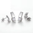 Bar CZ Studs — 4