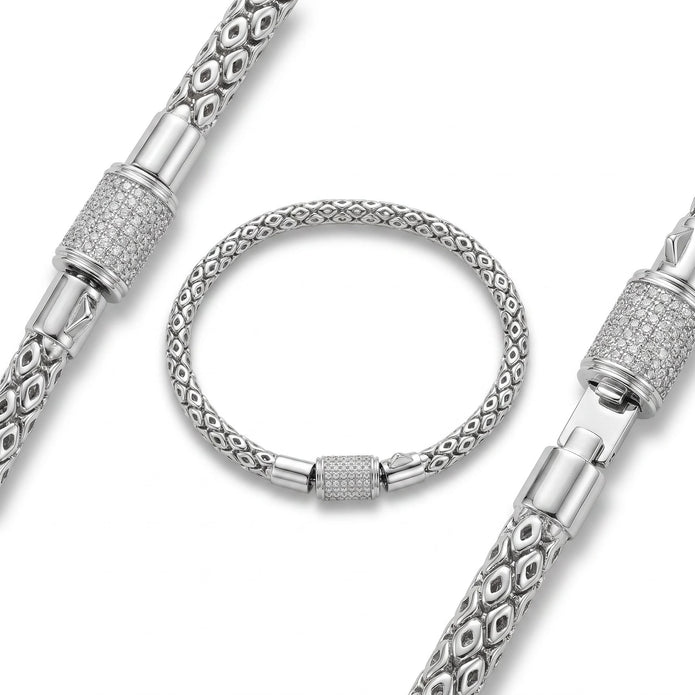 CZ Textured Bracelet — 4