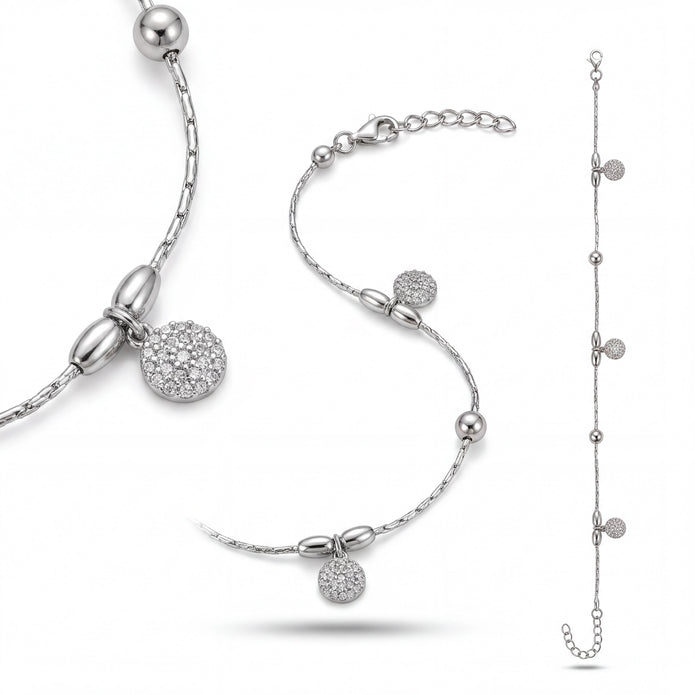 Pave Disc Anklet — 4