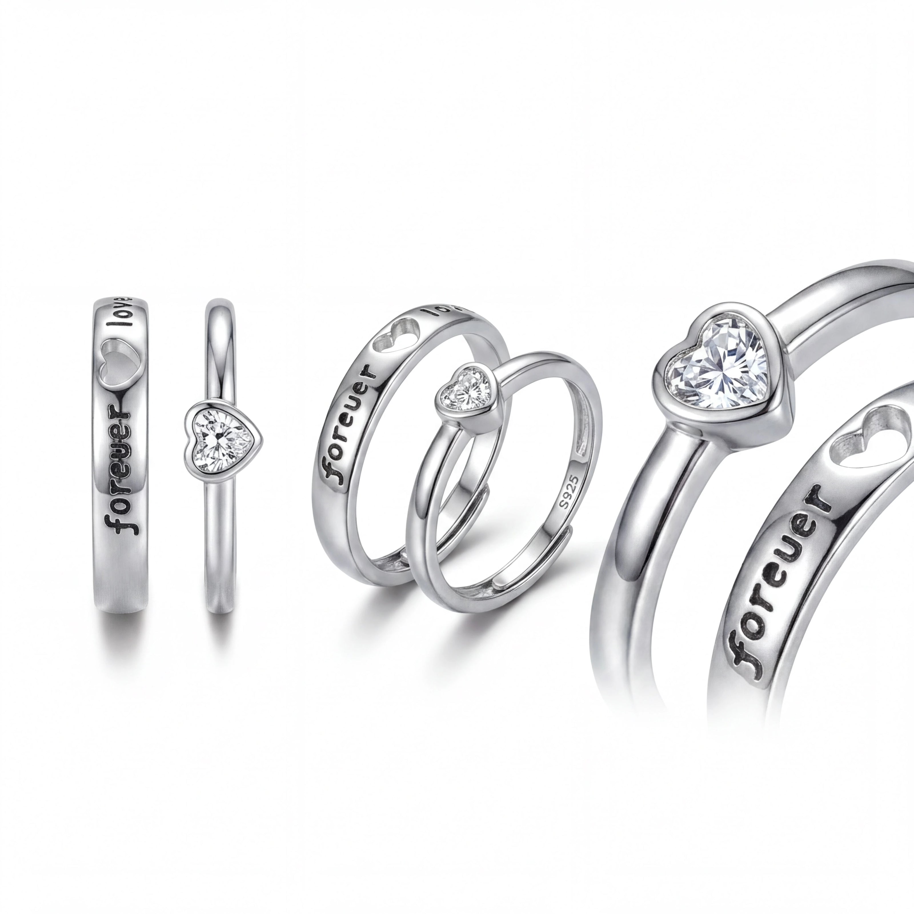 Heart Couple Rings — 4