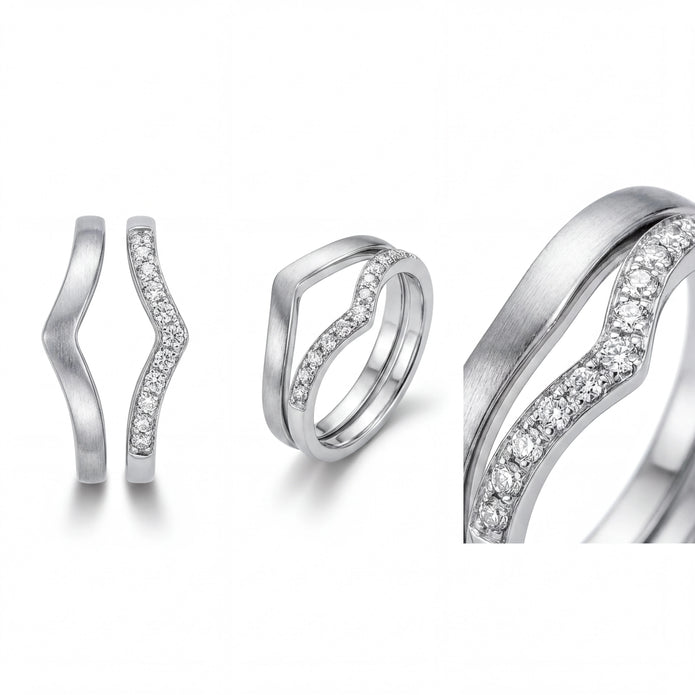 Shimmering V-Stack Rings — 4