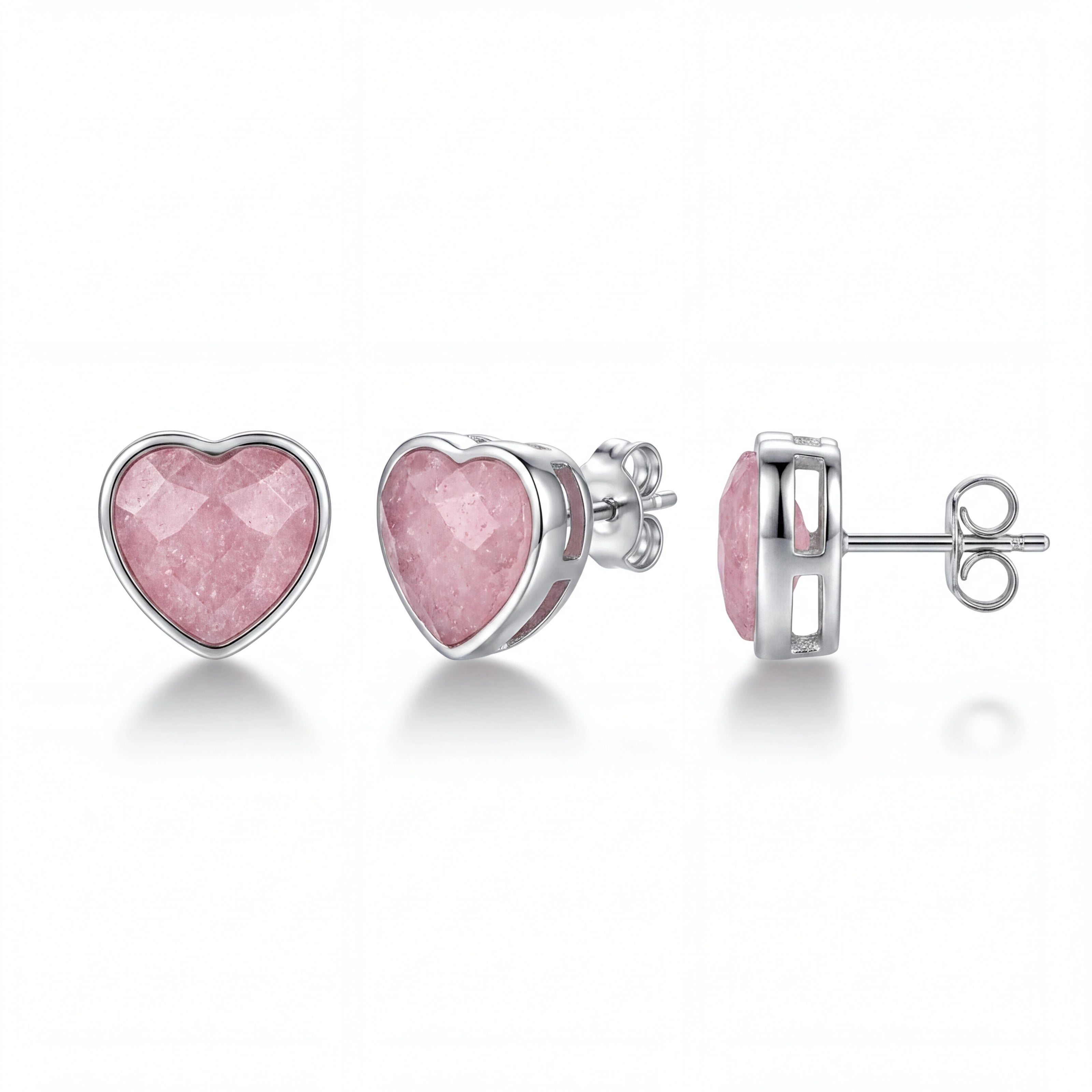 Pink Heart Studs — 4