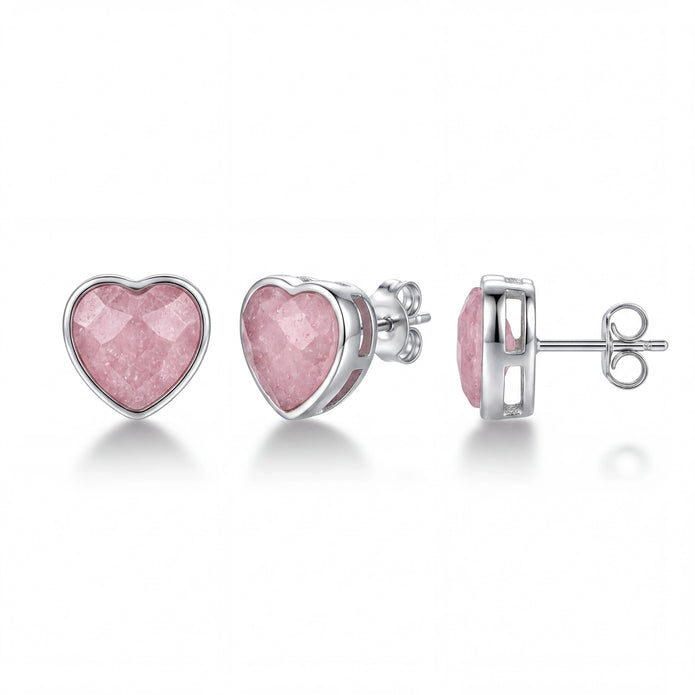 Pink Heart Studs — 4