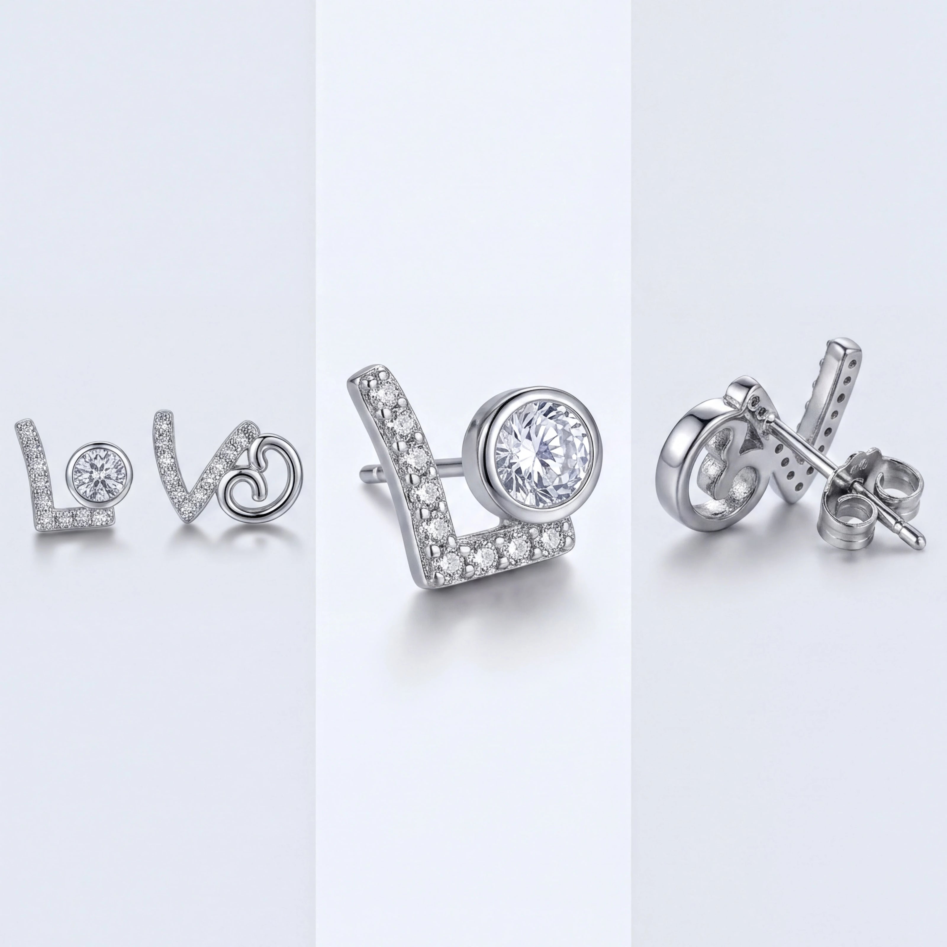 Love Motif Studs — 4