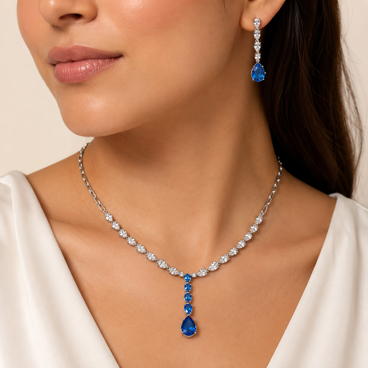 Aqua Teardrop Set