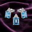 Blue Topaz Pendant Set