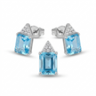 Blue Topaz Pendant Set