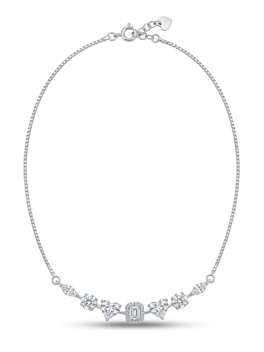 Mixed-Cut Sparkle Necklace