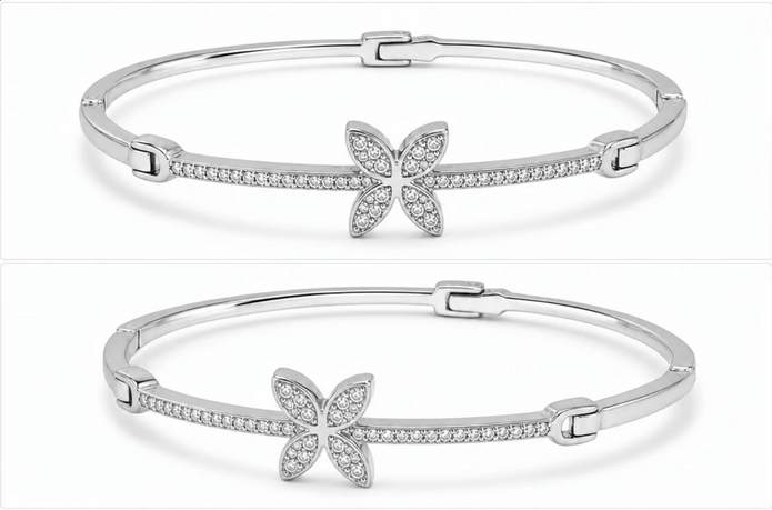 Floral Sparkle Bangle