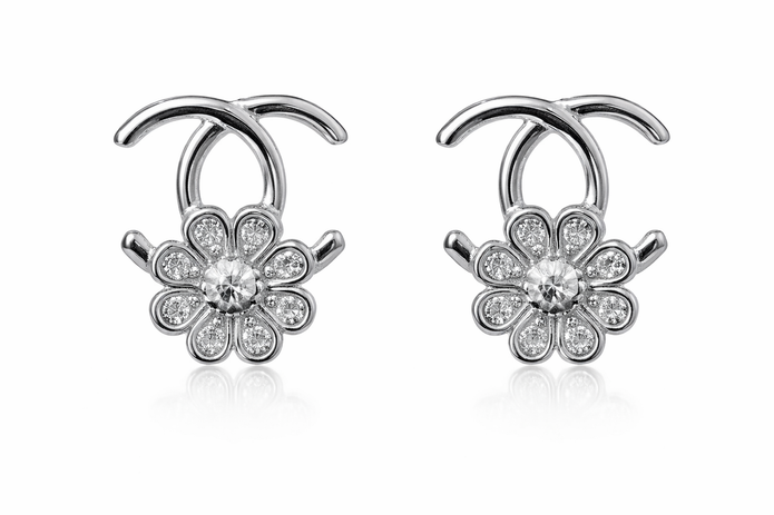 CZ Floral Studs