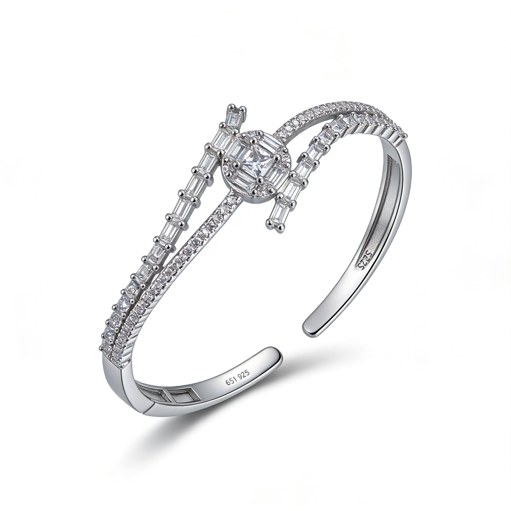 Baguette Crossover Bangle