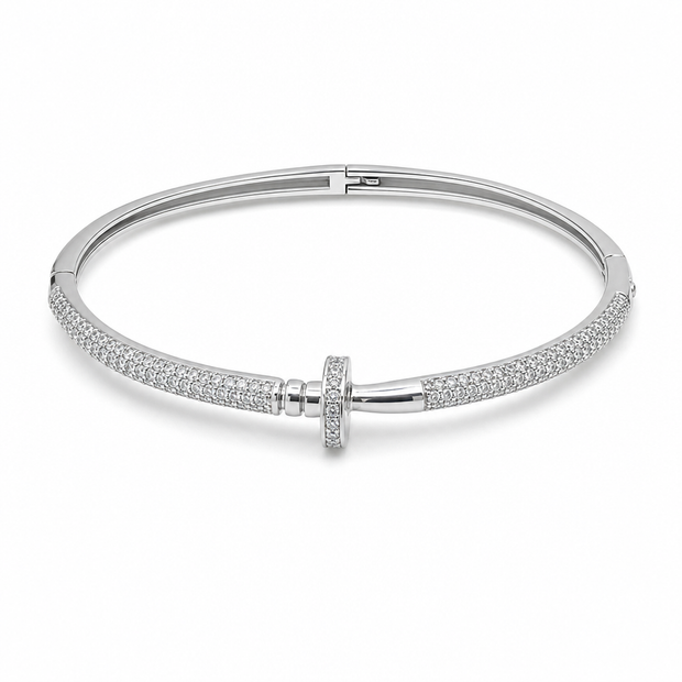 Pave Diamond Nail Bangle
