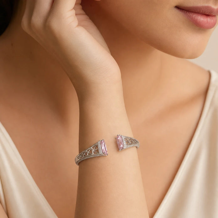 Pink Zirconia Bangle