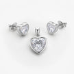 CZ Heart Duo Set